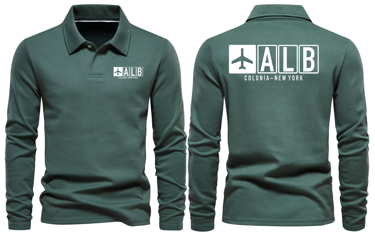 ALB AIRPORT LONG SLEEVE POLO