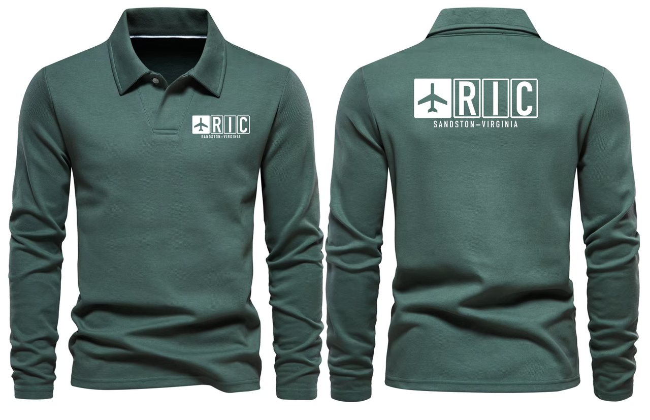 RIC AIRPORT LONG SLEEVE POLO