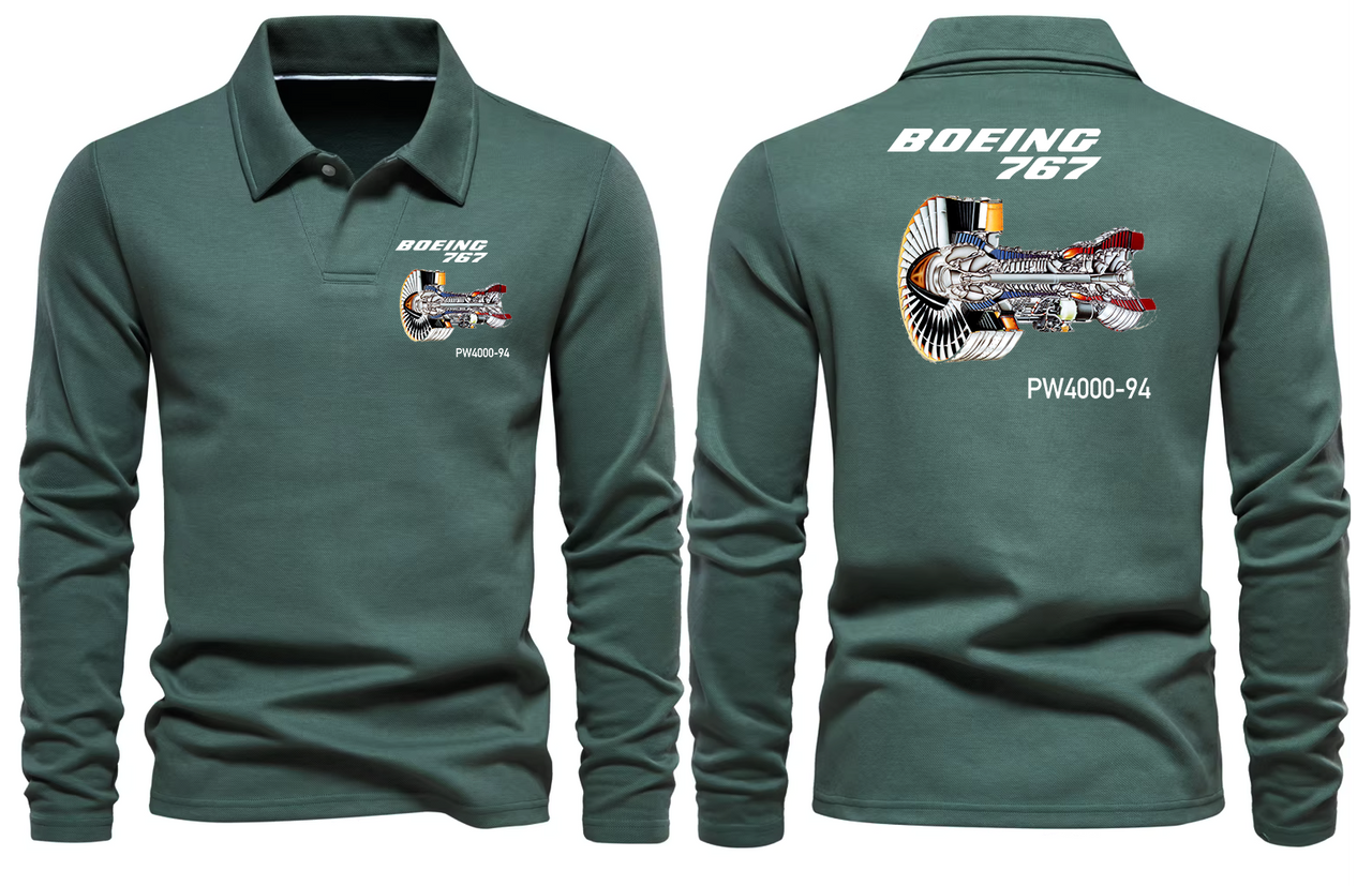 BOEING 767 PW4000-94 LONG SLEEVE  POLO