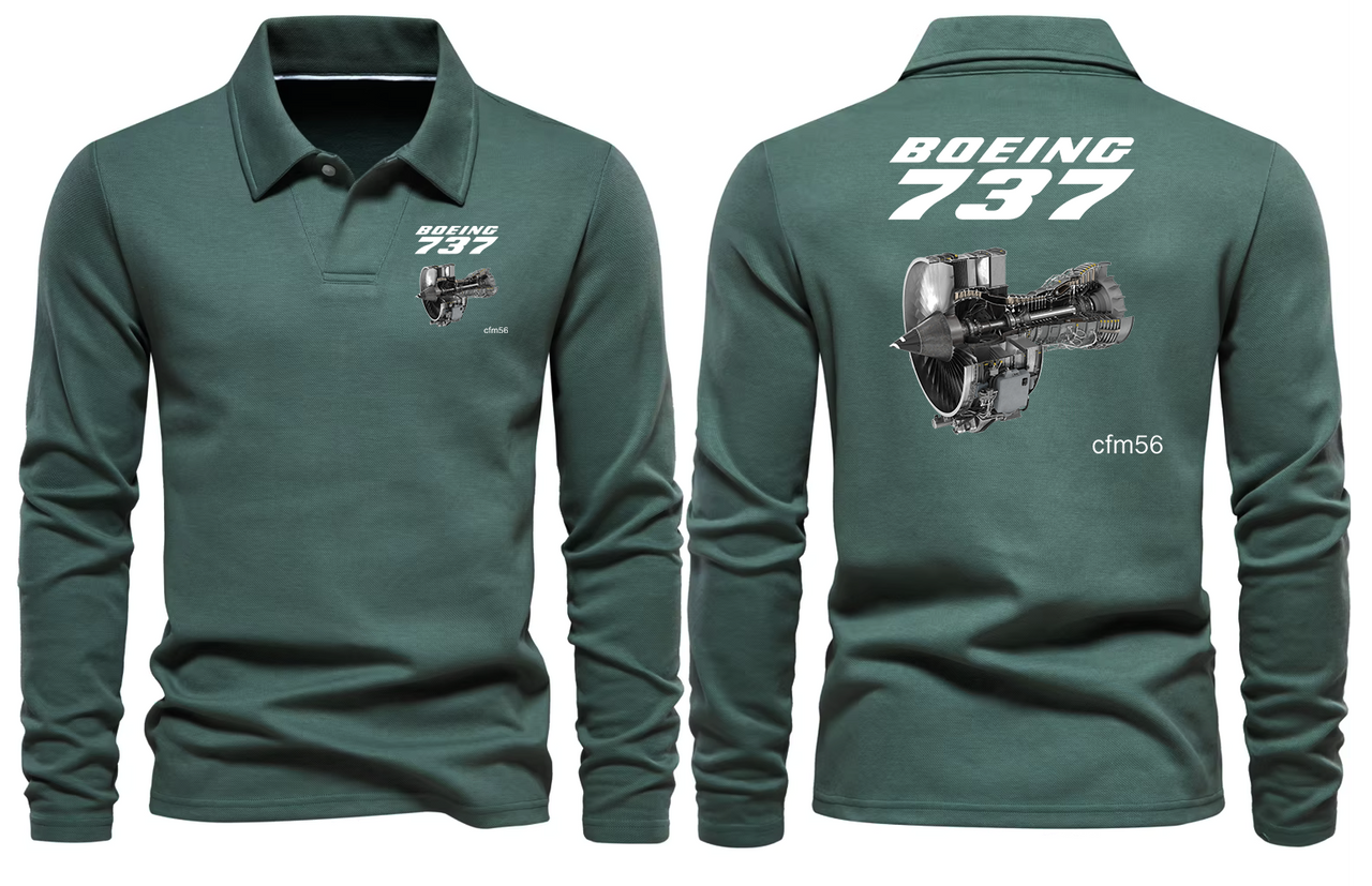 BOEING CFM 56 LONG SLEEVE  POLO