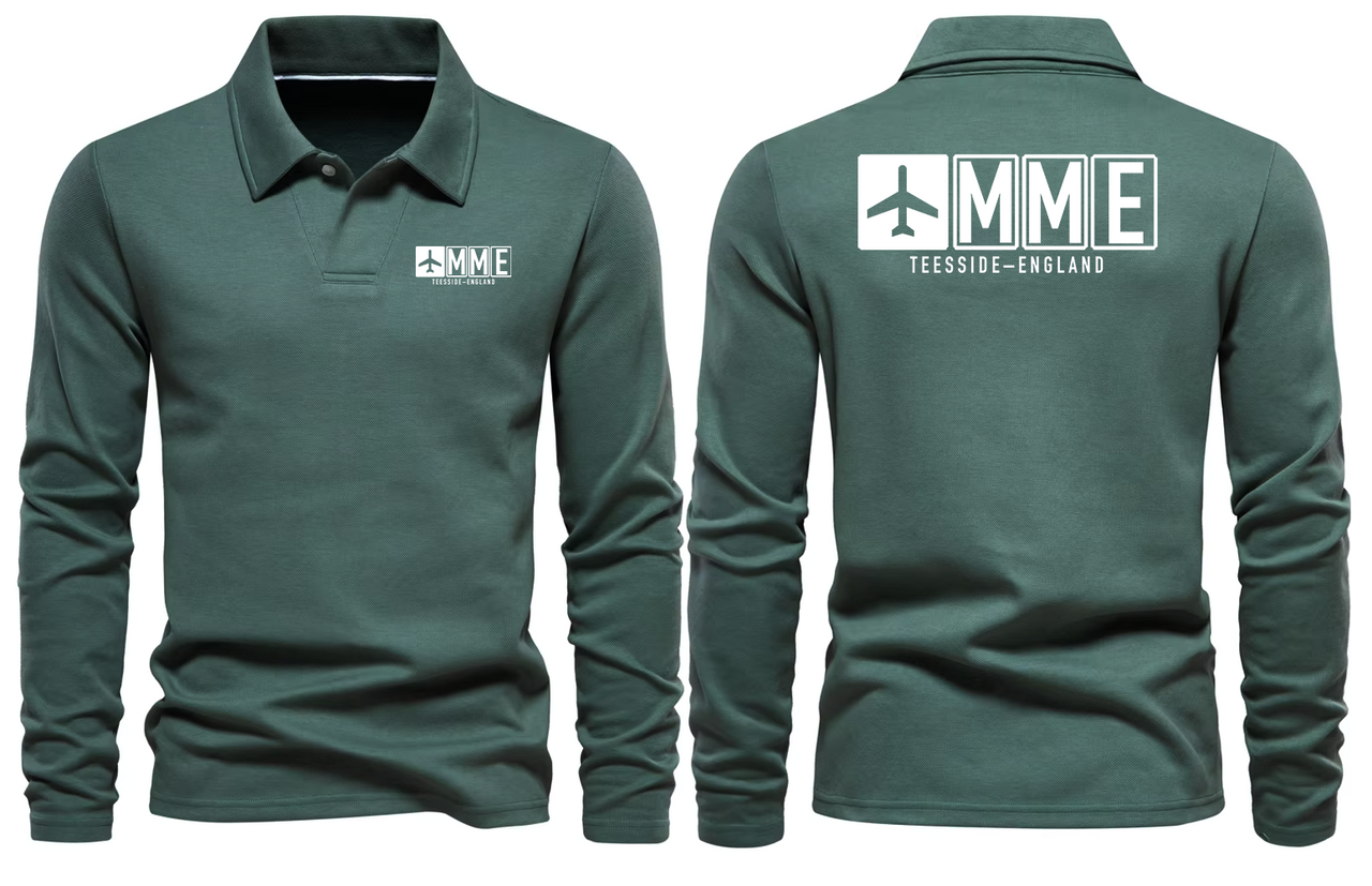 MME AIRPORT LONG SLEEVE POLO