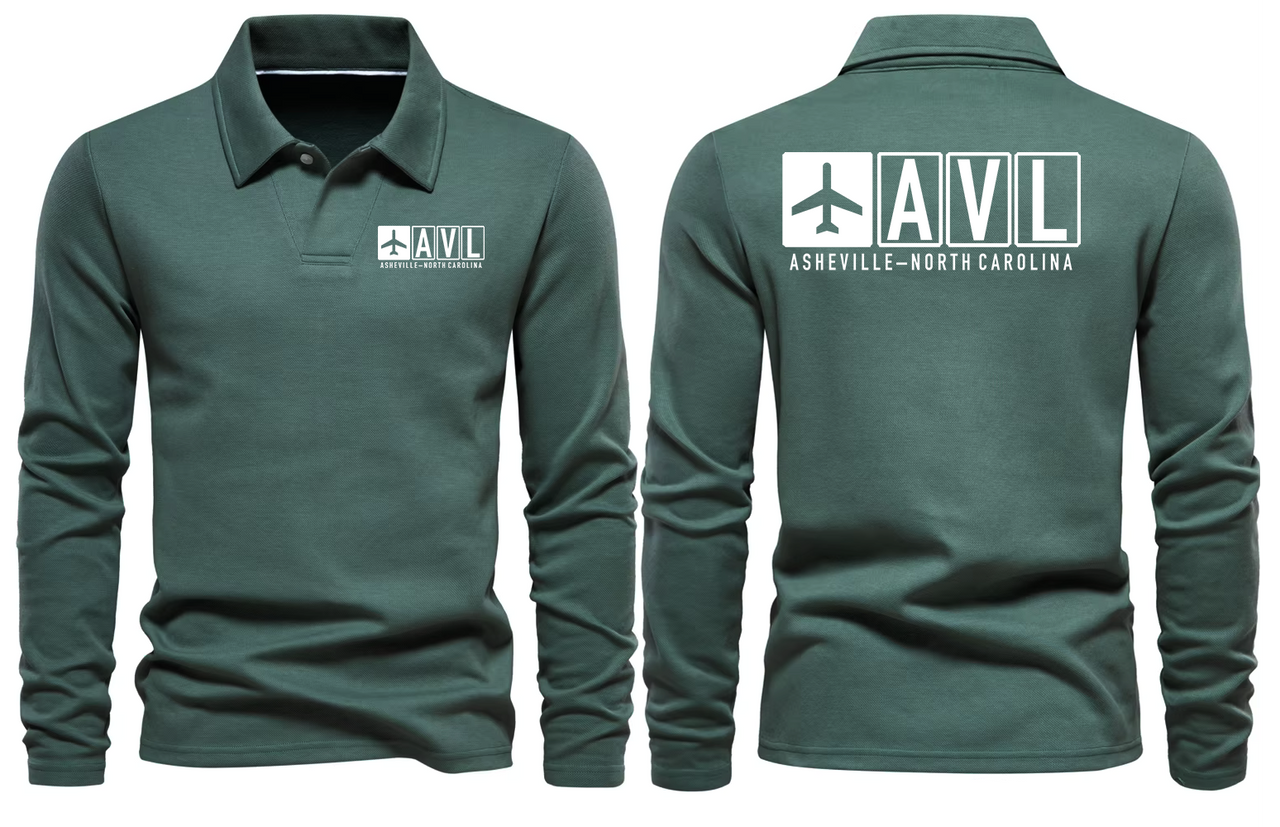 AVL AIRPORT LONG SLEEVE POLO