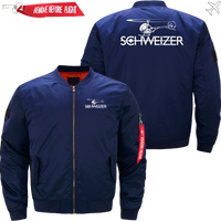 Thumbnail for SCHWEIZER HELICOPTER LOGO AVIATOR JACKET