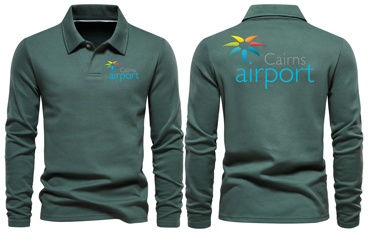 CAIRNS AIRPORT LONG SLEEVE  POLO