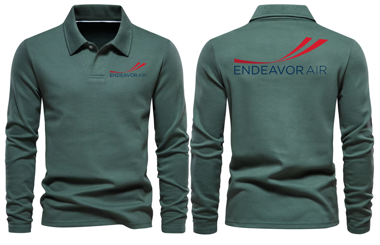 ENDEAVOR AIRLINES LONG SLEEVE  POLO