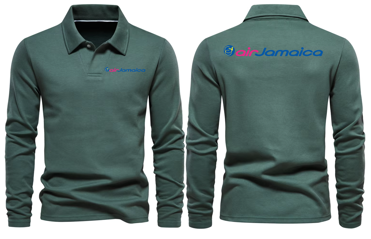 AIR JAMAICA  LONG SLEEVE  POLO