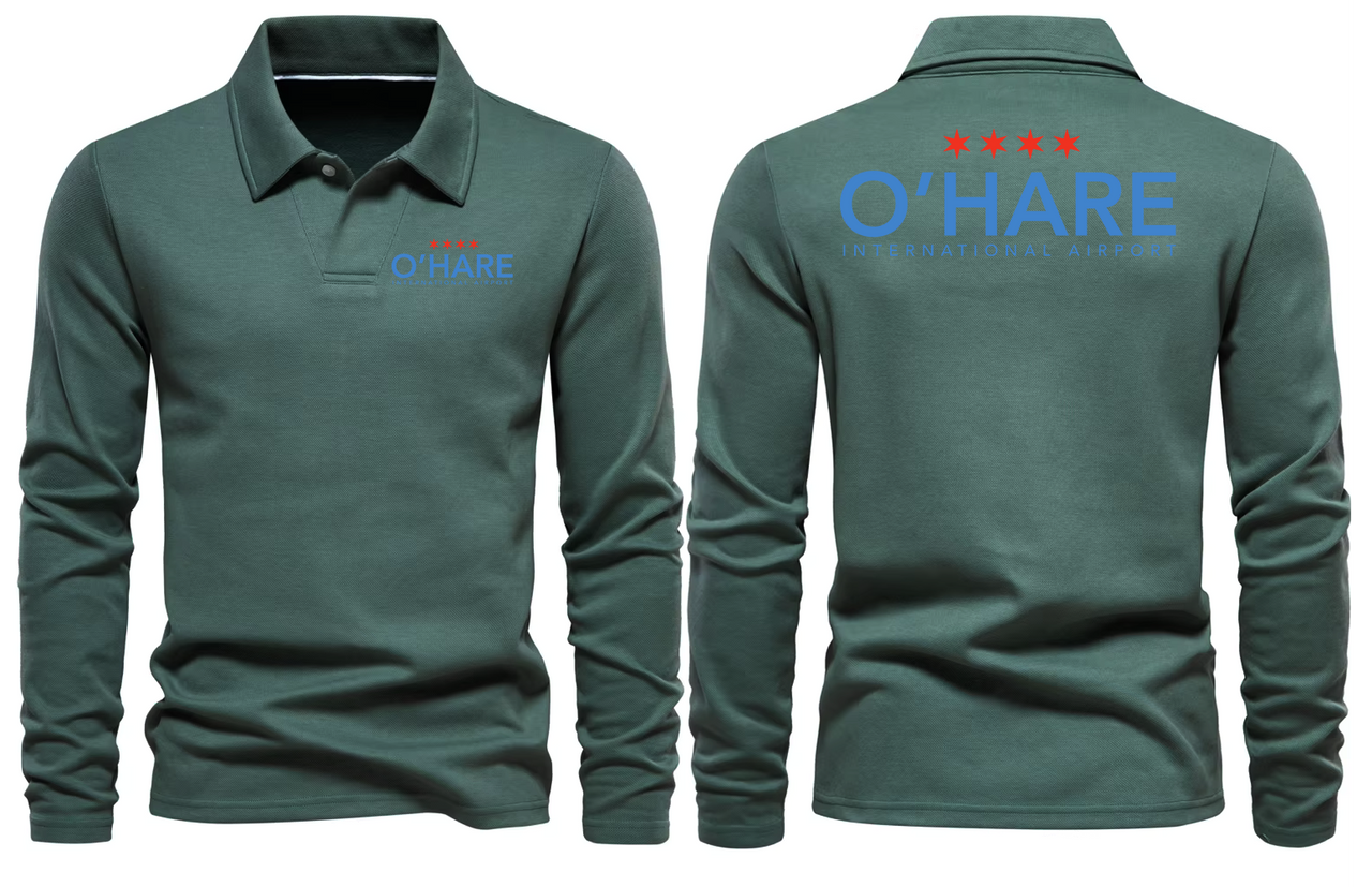 O HARE AIRPORT LONG SLEEVE  POLO