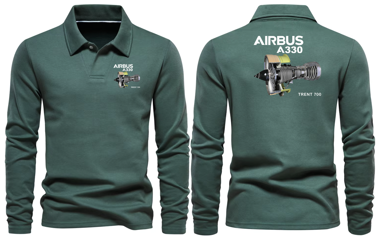 AIRBUS A330 TREANT 700 LONG SLEEVE  POLO