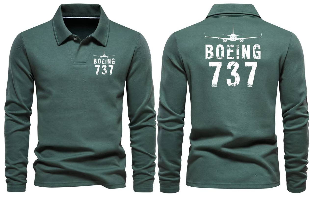 BOEING 737 LONG SLEEVE  POLO