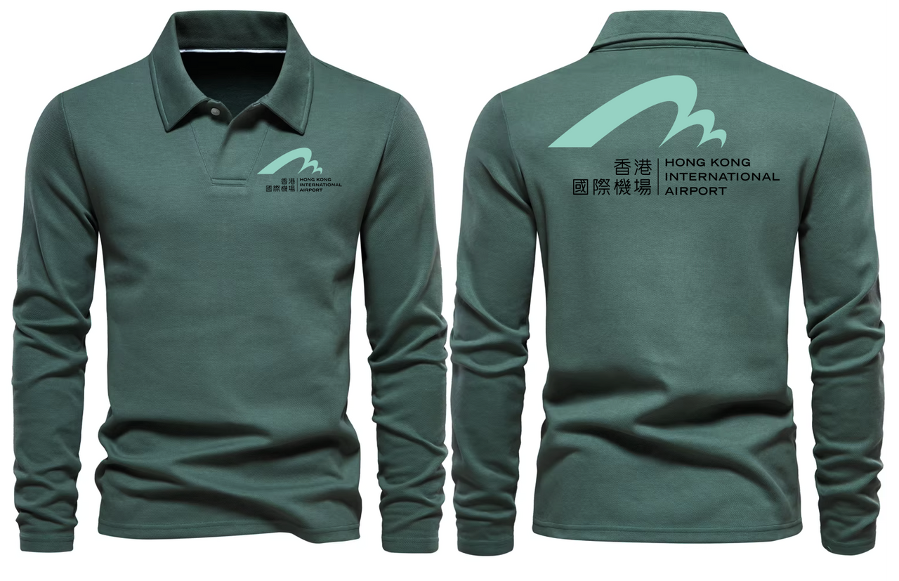 HK AIRPORT LONG SLEEVE  POLO