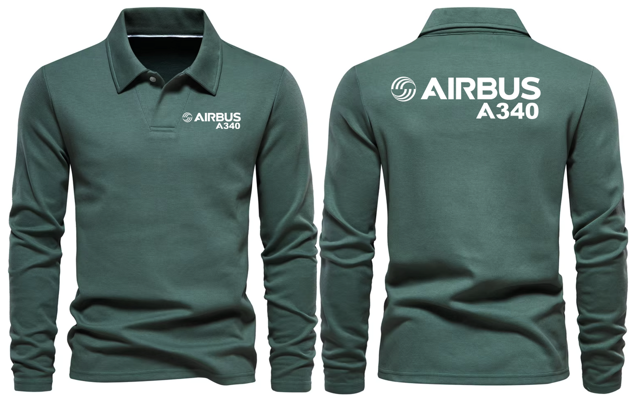 AIRBUS A340 LONG SLEEVE  POLO