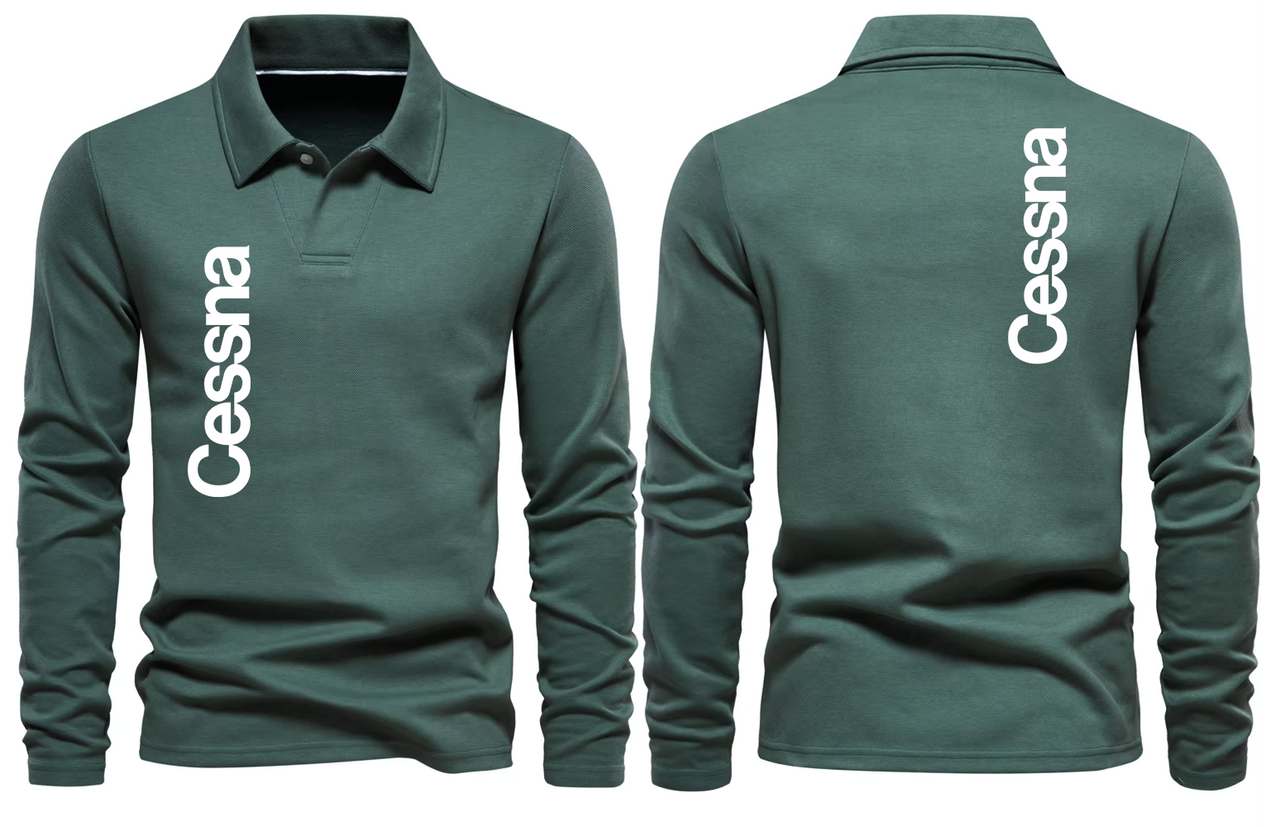 CESSNA LOGO LONG SLEEVE  POLO