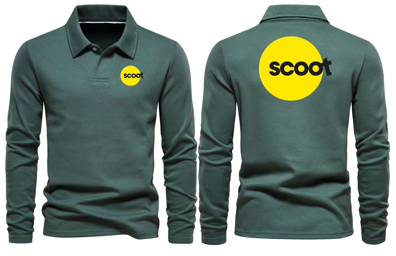 SCOOT AIRLINES LONG SLEEVE  POLO