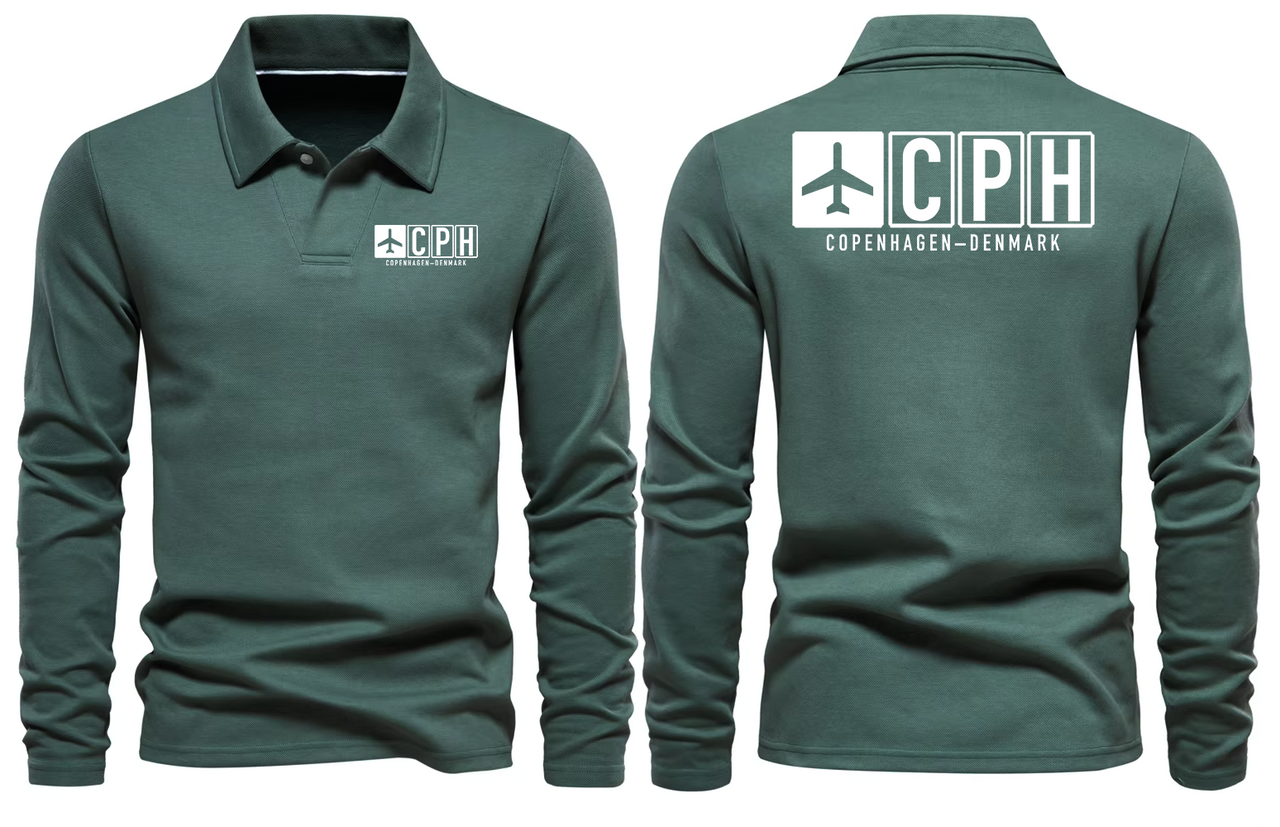 CPH AIRPORT LONG SLEEVE POLO