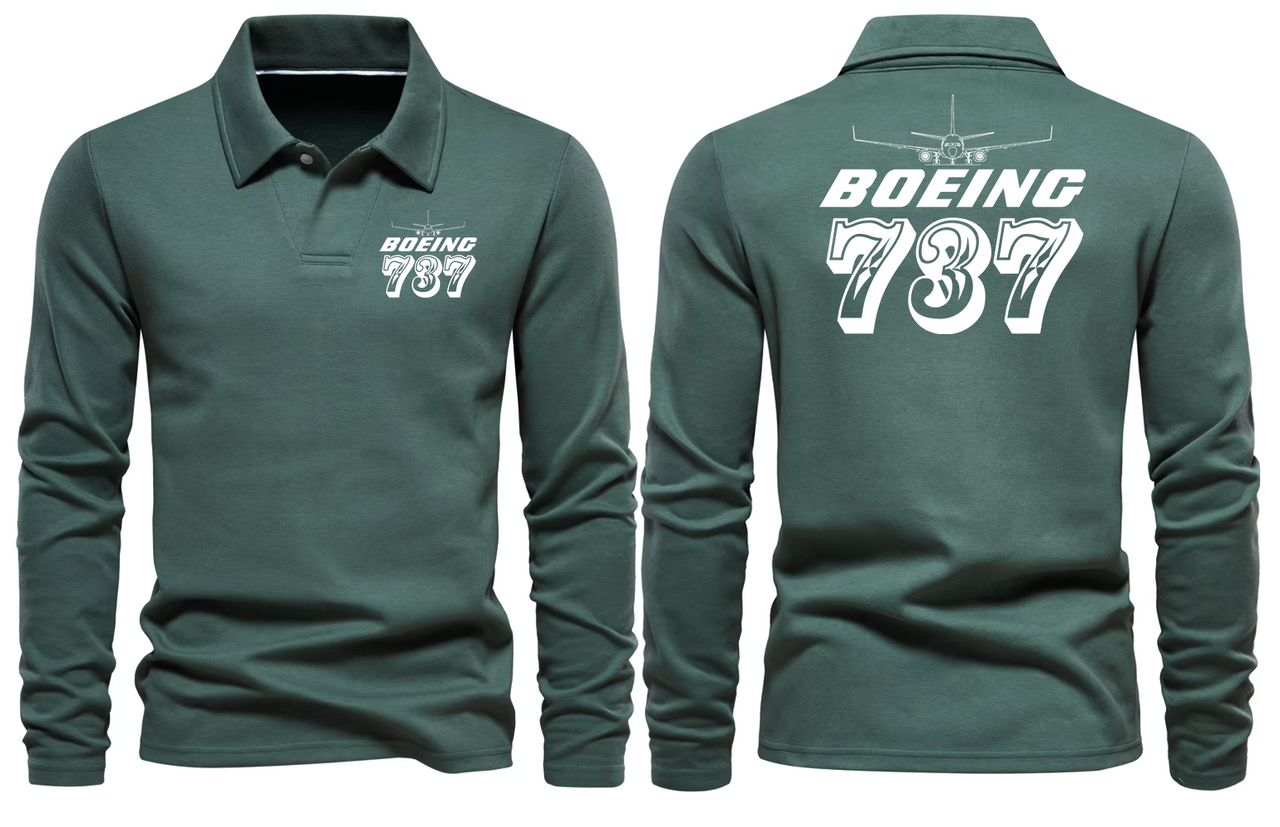 BOEING 737 LONG SLEEVE  POLO