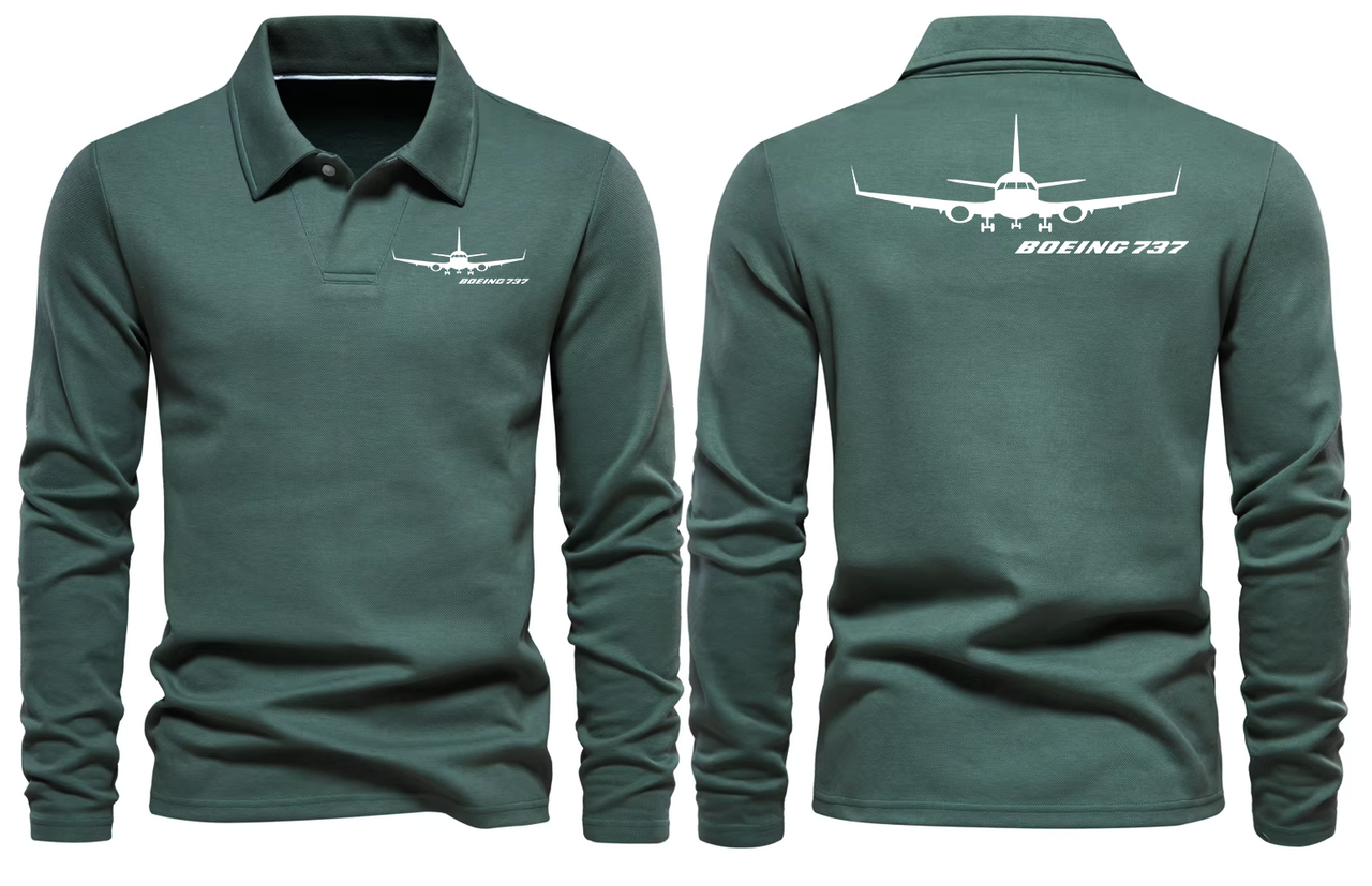 BOEING 737 LONG SLEEVE  POLO