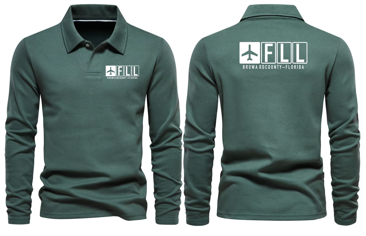 FLL AIRPORT LONG SLEEVE POLO
