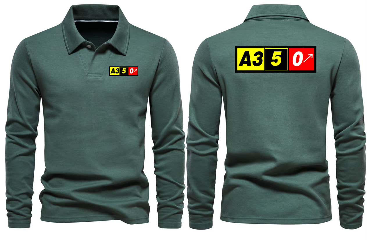 AIRBUS A350 LONG SLEEVE  POLO