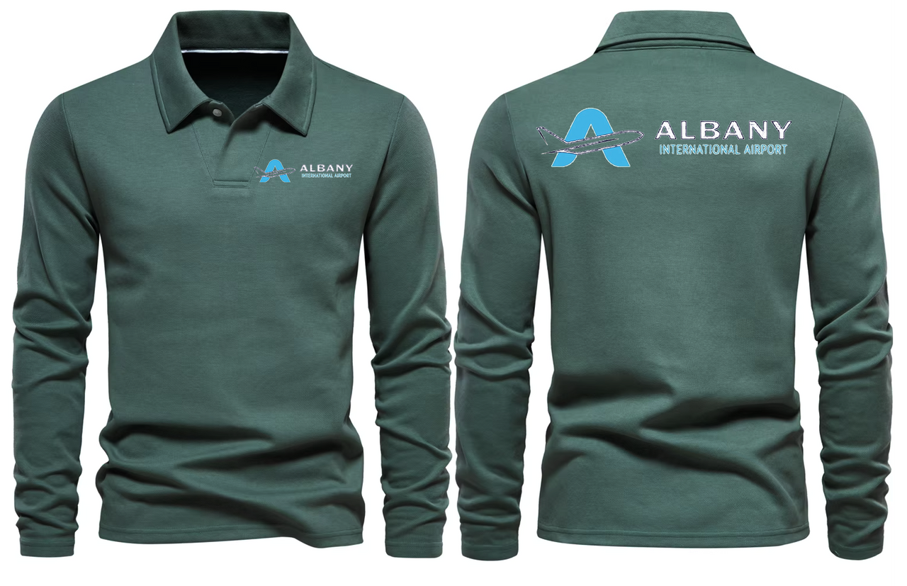 AER ALBANY AIRPORT LONG SLEEVE  POLO