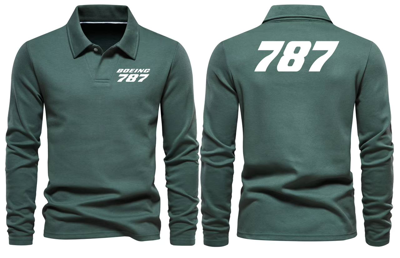 BOEING 787  LONG SLEEVE  POLO