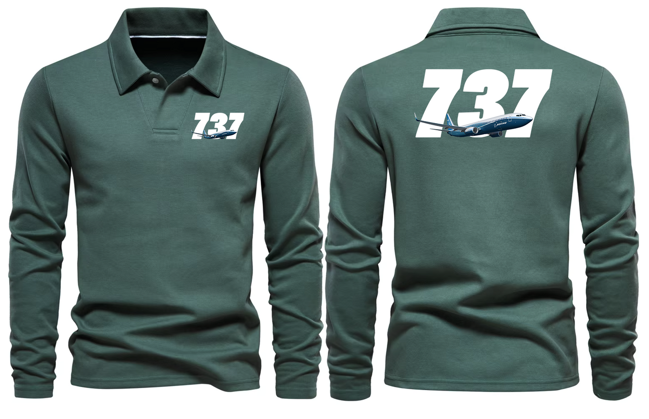 BOEING 737 LONG SLEEVE  POLO
