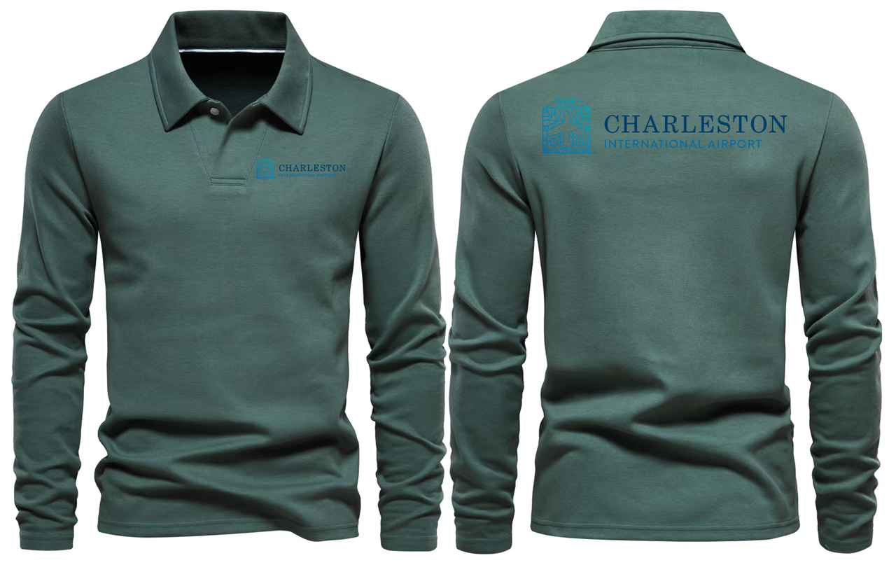 CHARLESTON AIRPORT LONG SLEEVE  POLO