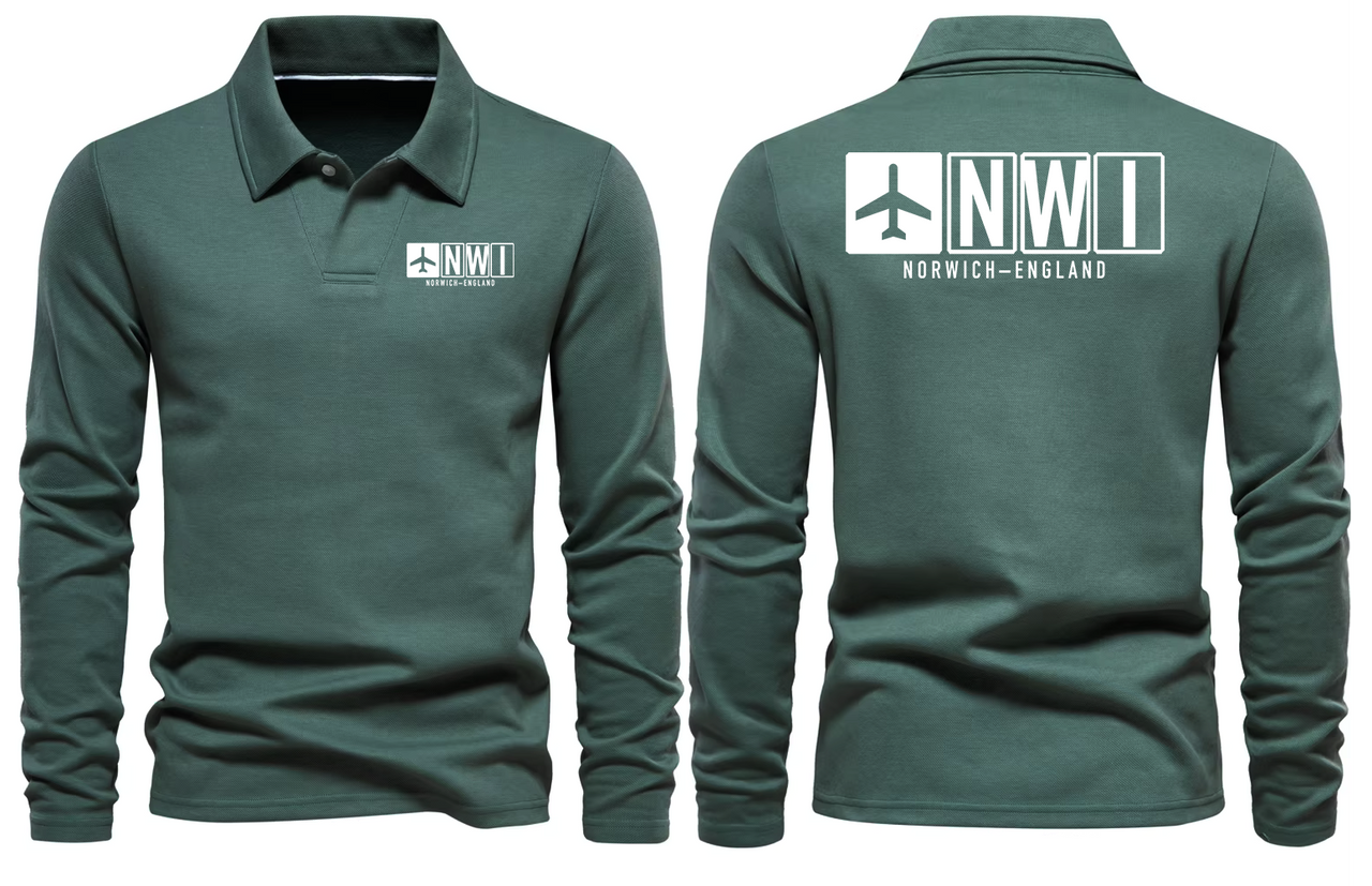 NWI AIRPORT LONG SLEEVE POLO