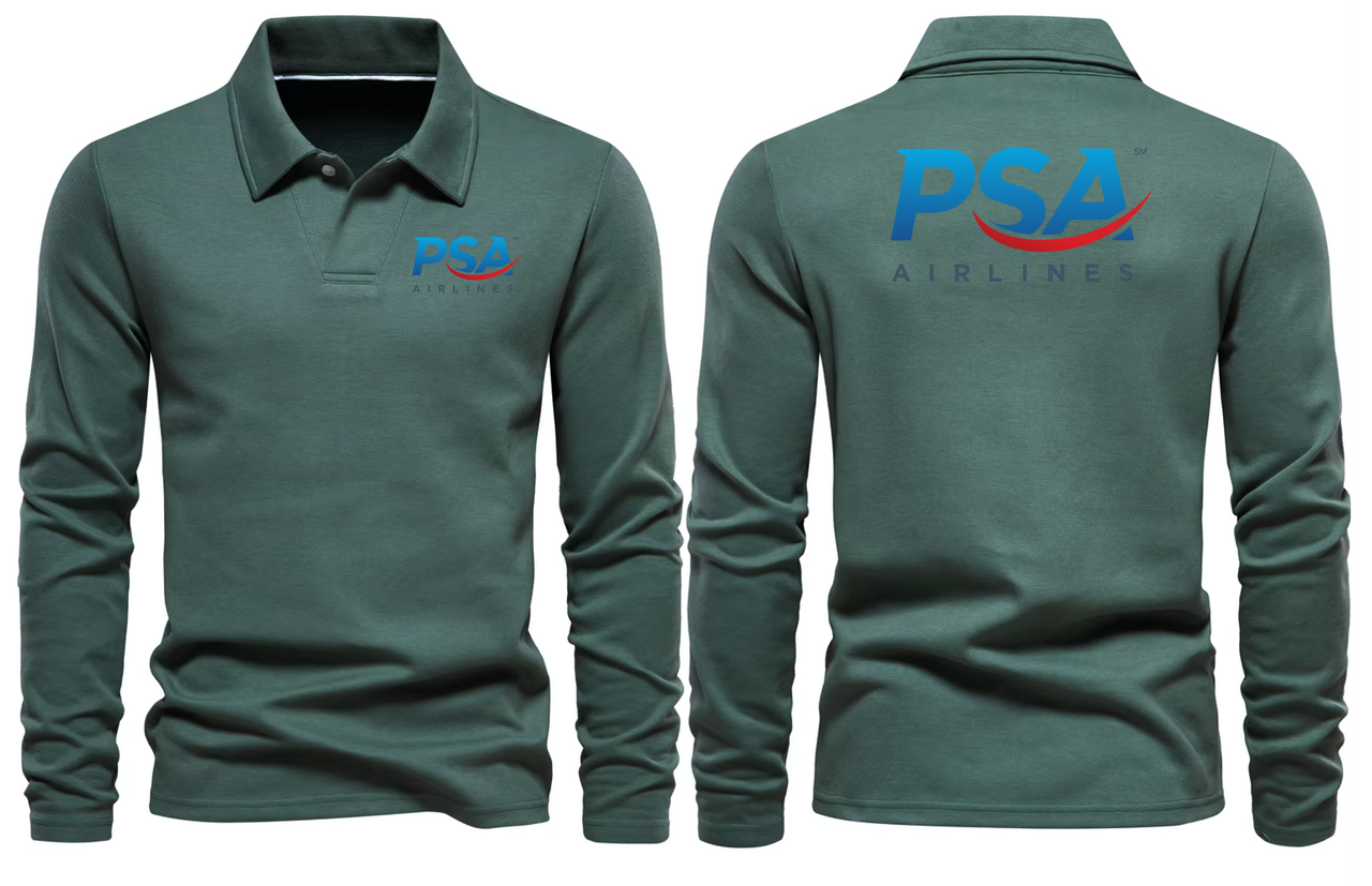 PSA AIRLINES LONG SLEEVE  POLO