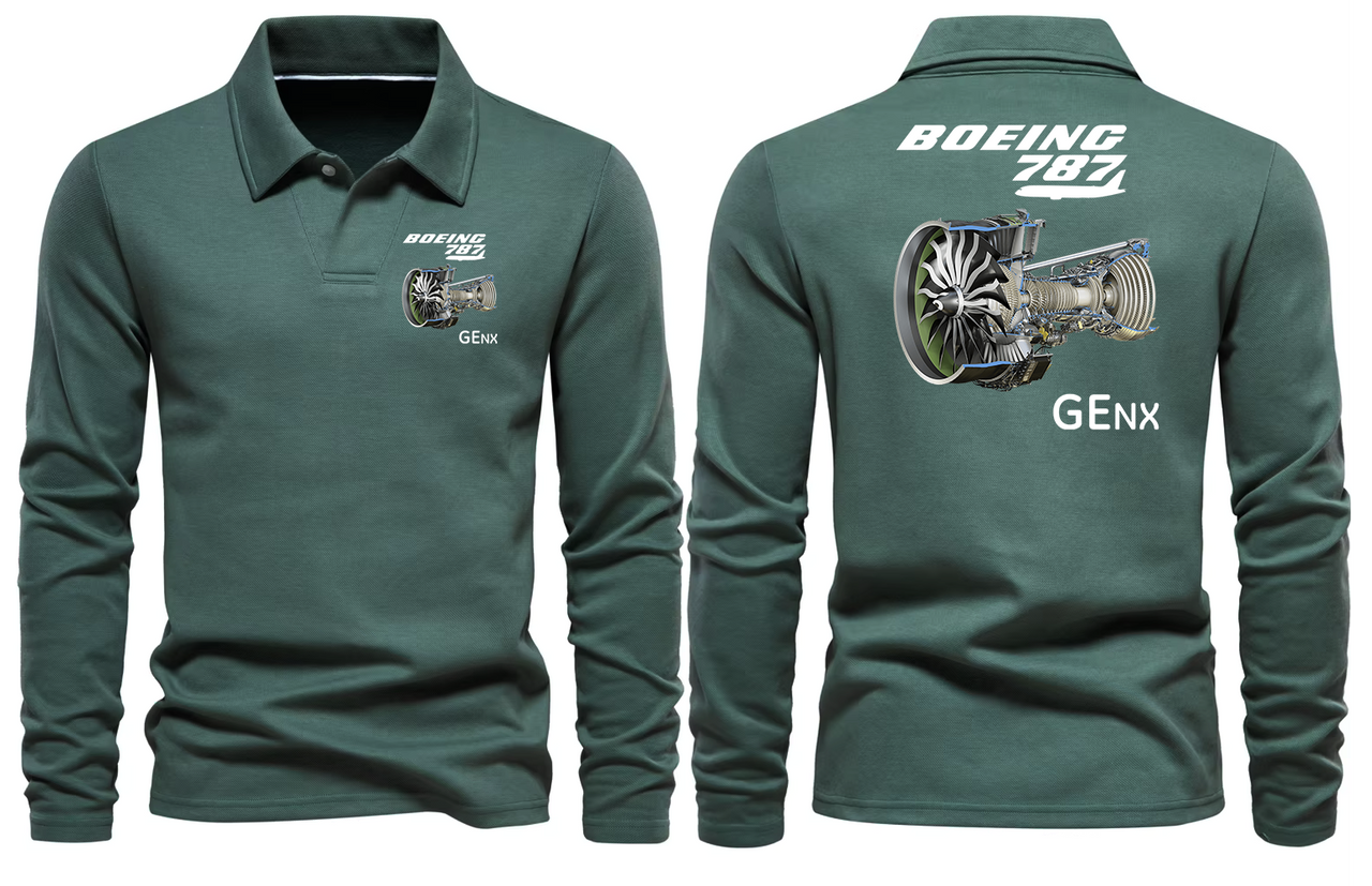BOEING 787  LONG SLEEVE  POLO