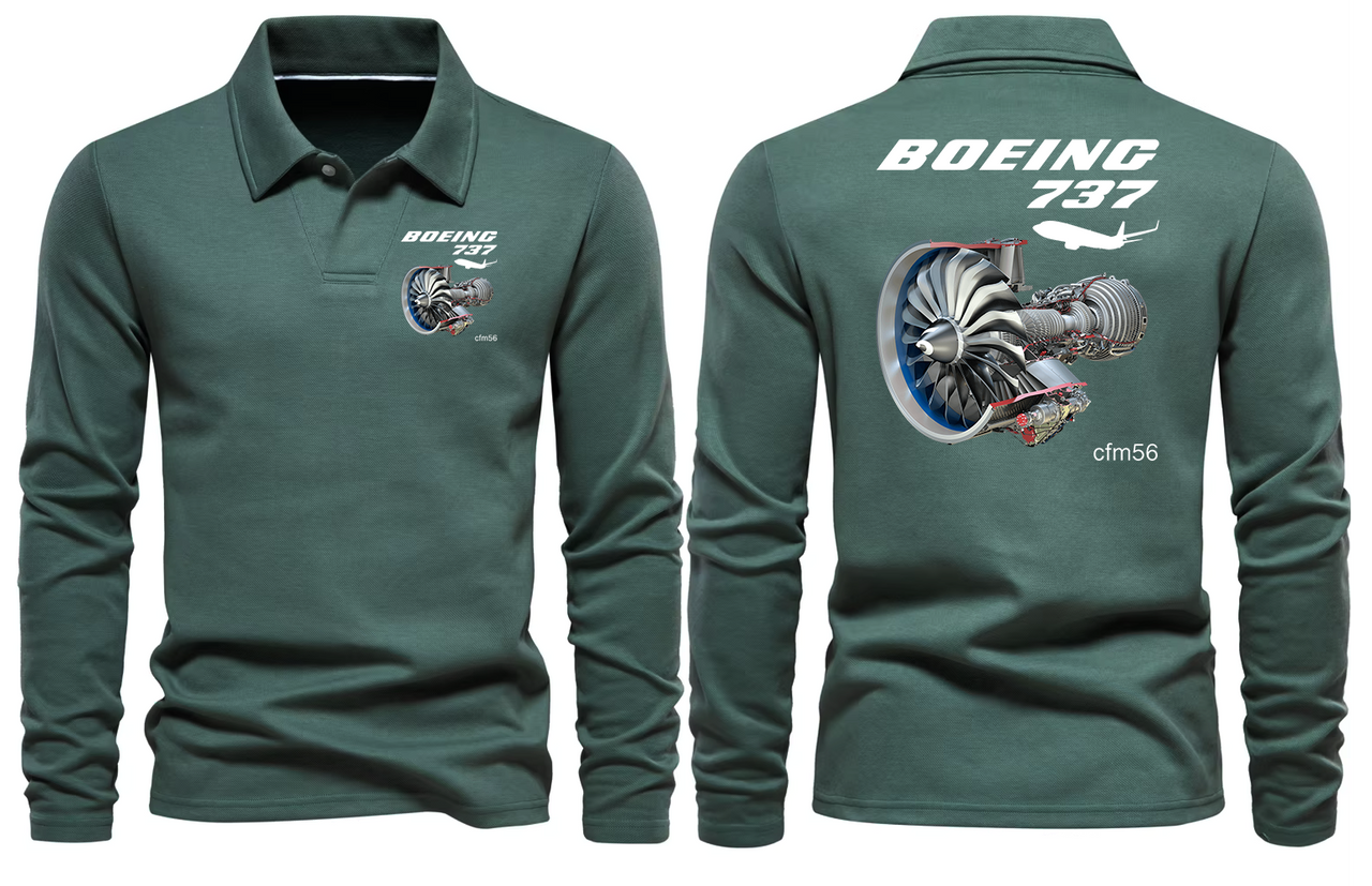 BOEING 737 CFM 56 LONG SLEEVE  POLO