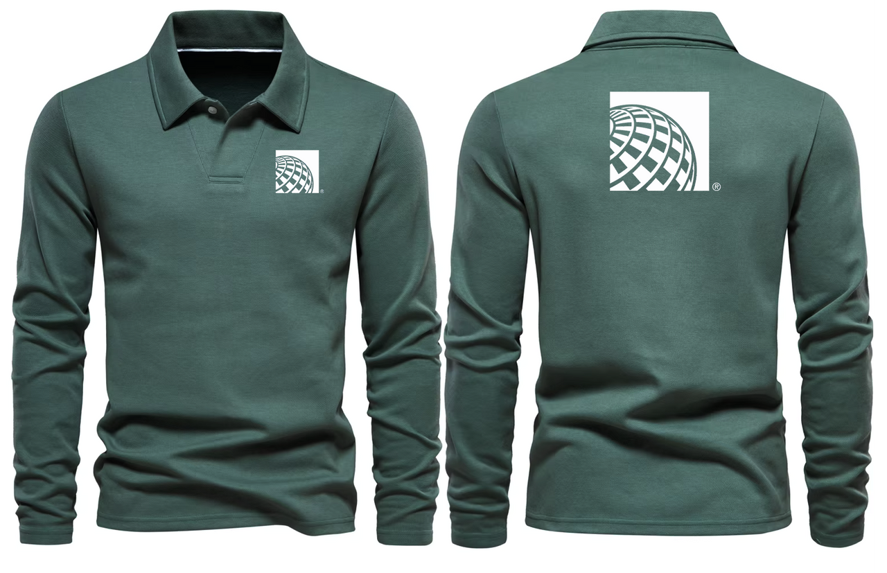 AIR UNITED AIRLINES LONG SLEEVE  POLO