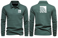 Thumbnail for AIR UNITED AIRLINES LONG SLEEVE  POLO