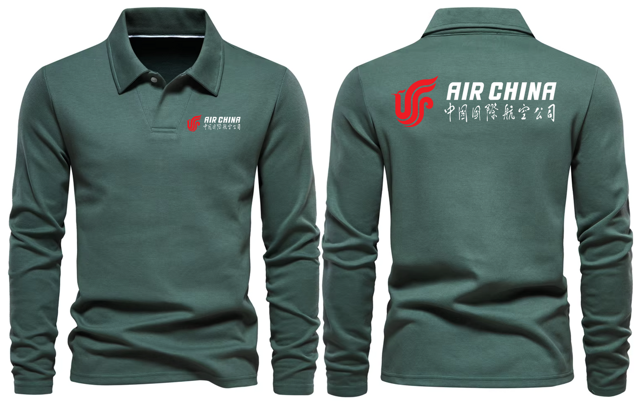 AIR CHINA AIRLINES LONG SLEEVE  POLO