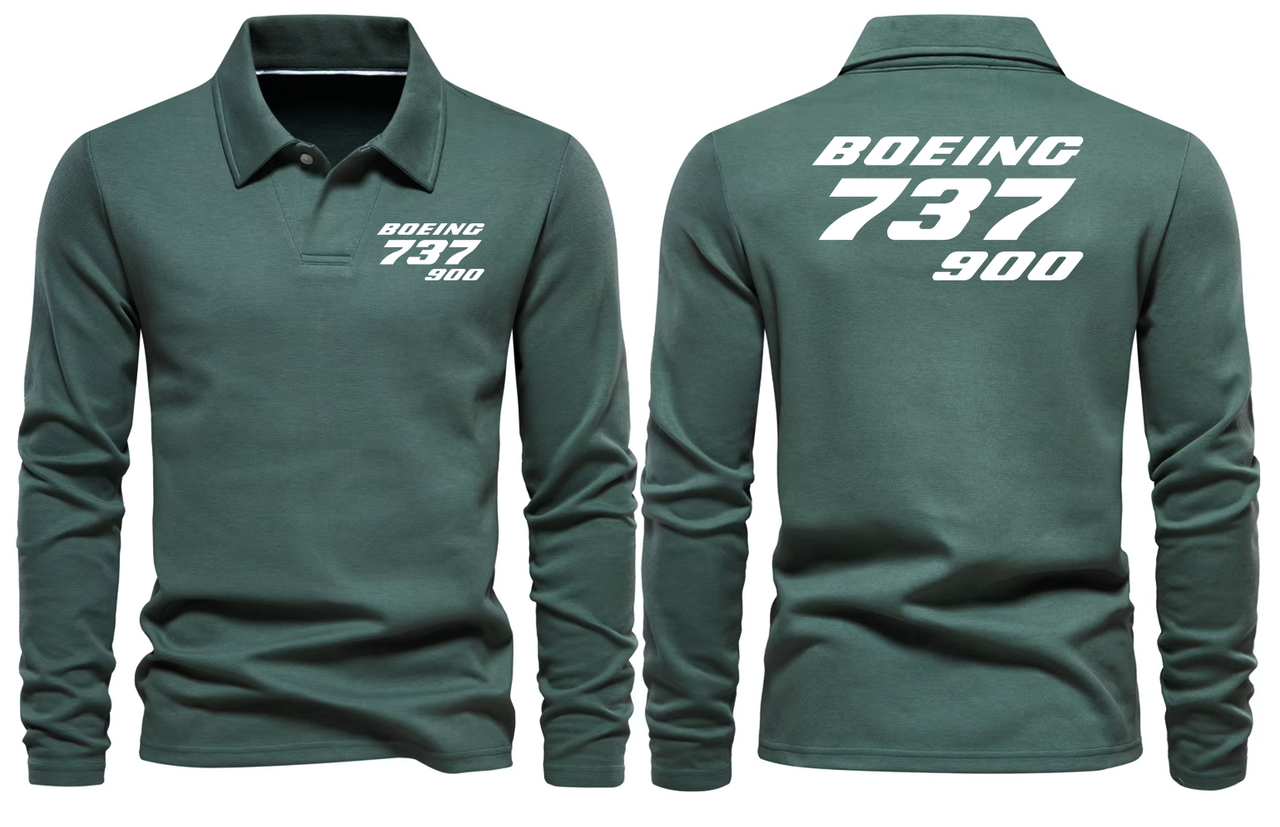BOEING 737 900 LONG SLEEVE  POLO