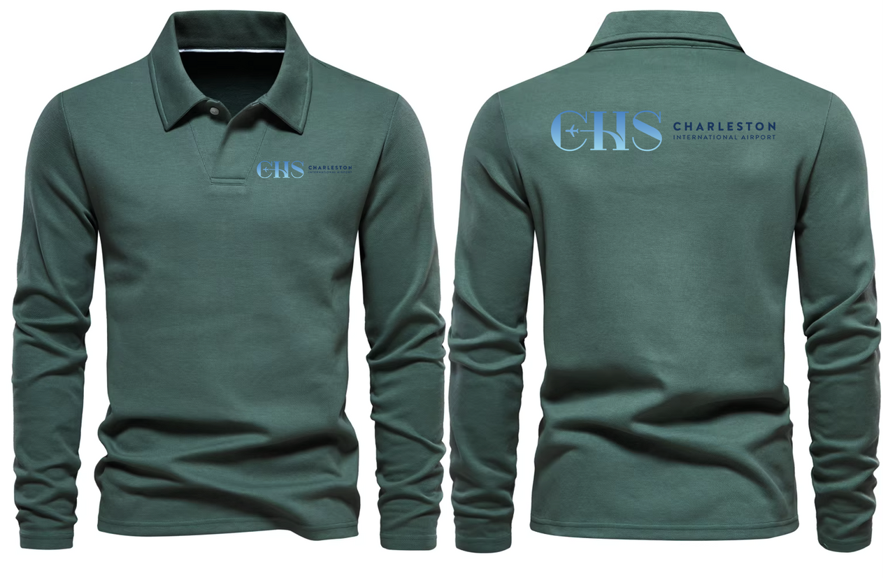 CHARLESTON AIRPORT LONG SLEEVE  POLO
