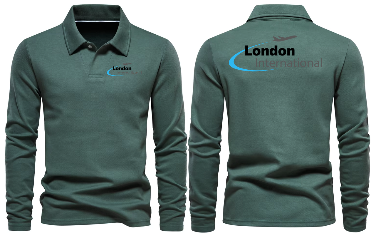LONDON AIRPORT LONG SLEEVE  POLO