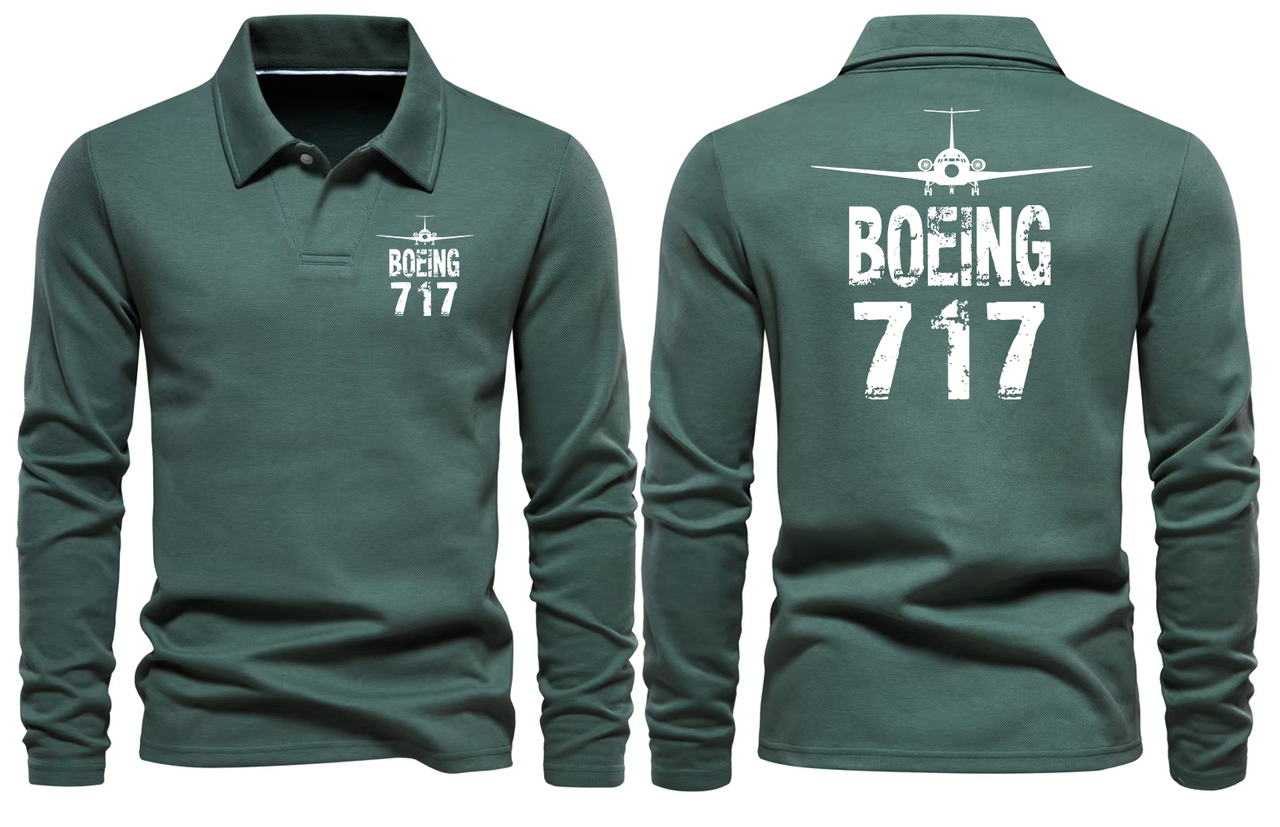 BOEING 717 LONG SLEEVE  POLO