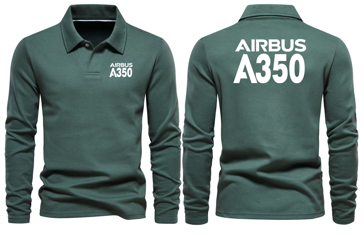 AIRBUS A350 LONG SLEEVE  POLO