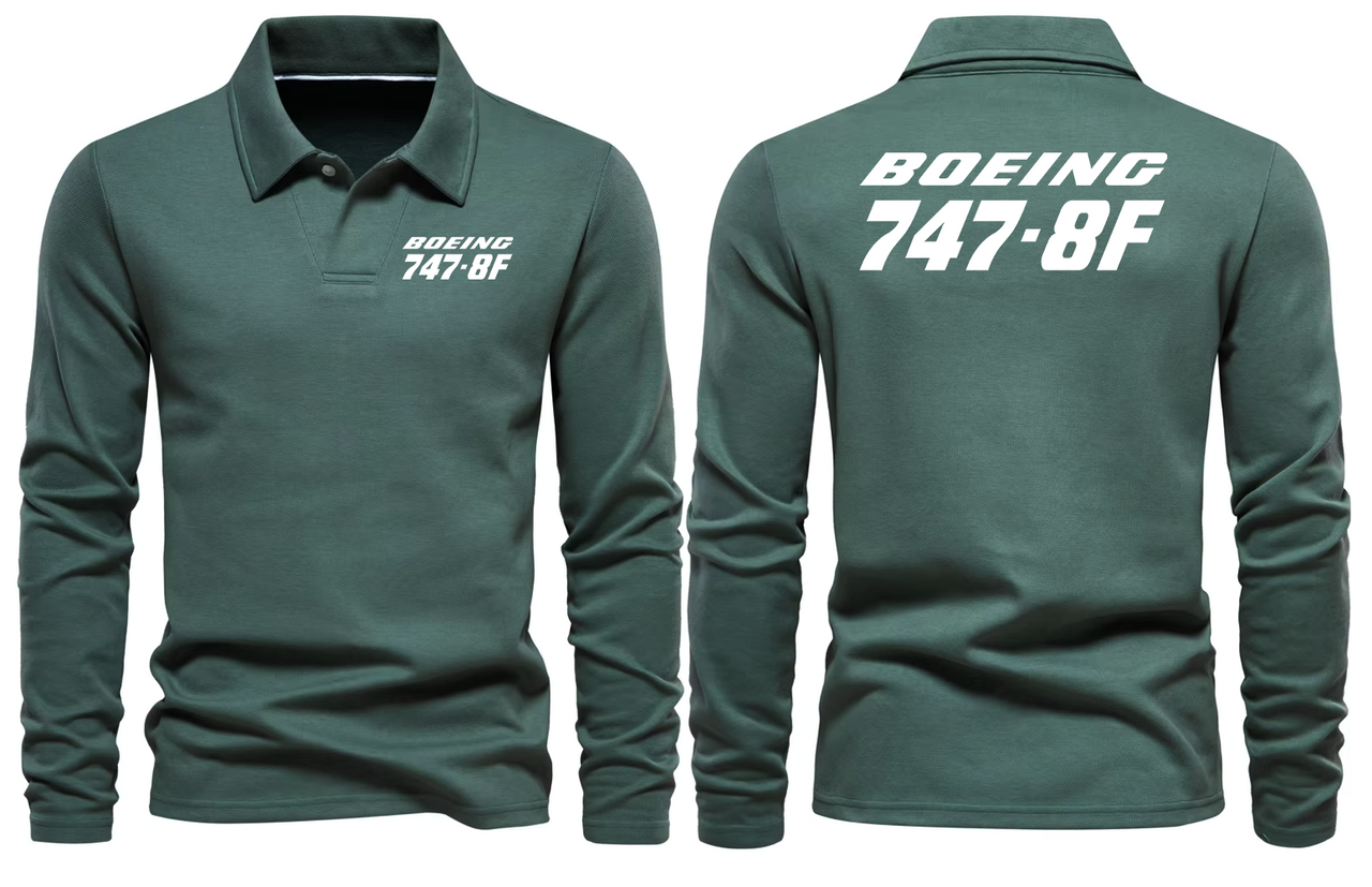 BOEING 747-8F LONG SLEEVE  POLO