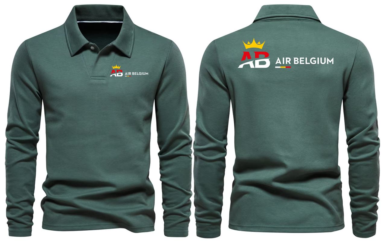 AIR BELGIUM  LONG SLEEVE  POLO