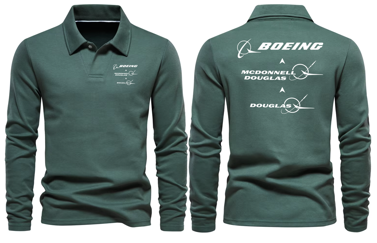 BOEING DOUGLAS LONG SLEEVE  POLO