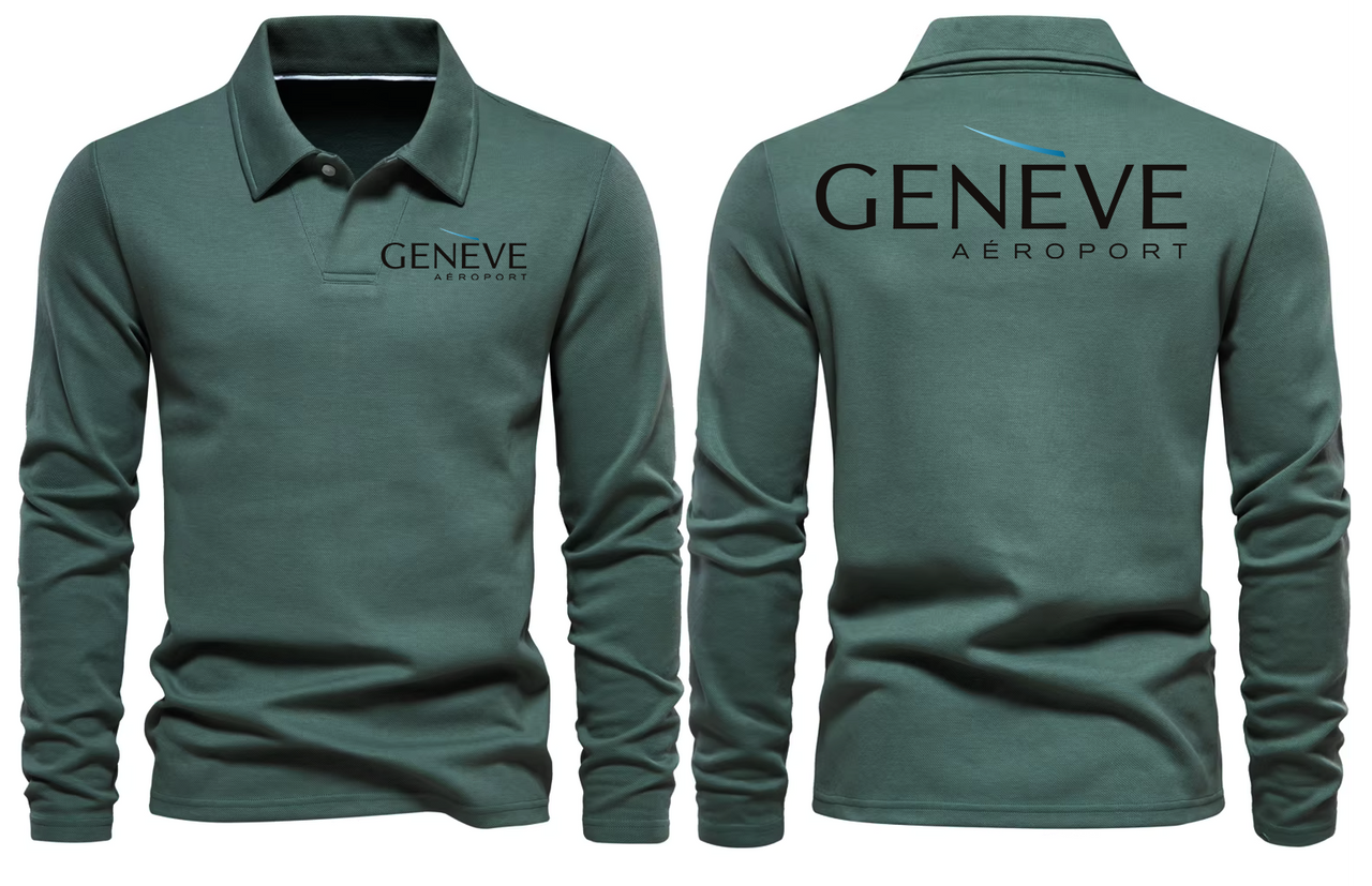 GENEVE AIRPORT LONG SLEEVE  POLO