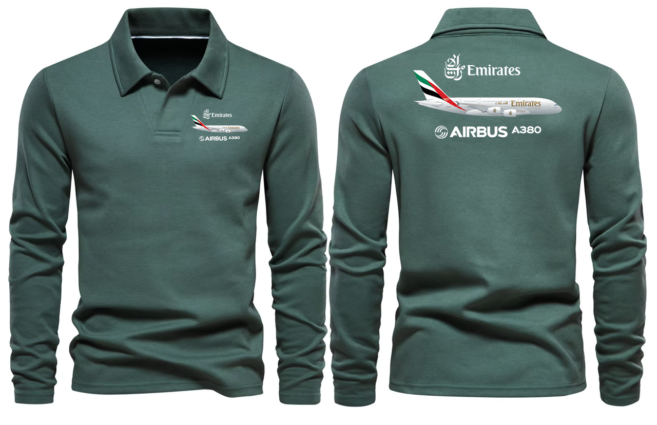 AIRBUS A380 LONG SLEEVE  POLO