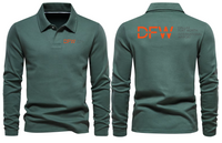 Thumbnail for AER DFW AIRPORT LONG SLEEVE  POLO