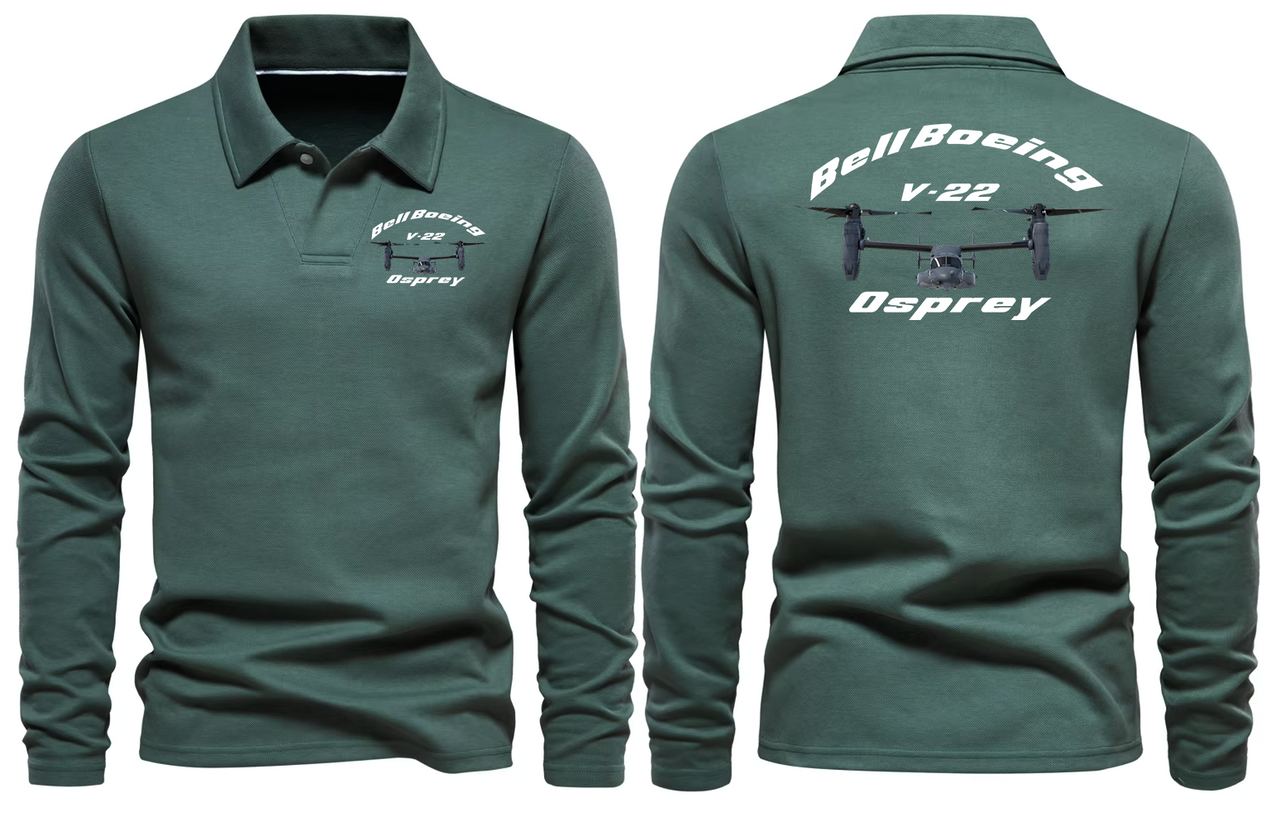 BOEING BELL V22 LONG SLEEVE  POLO
