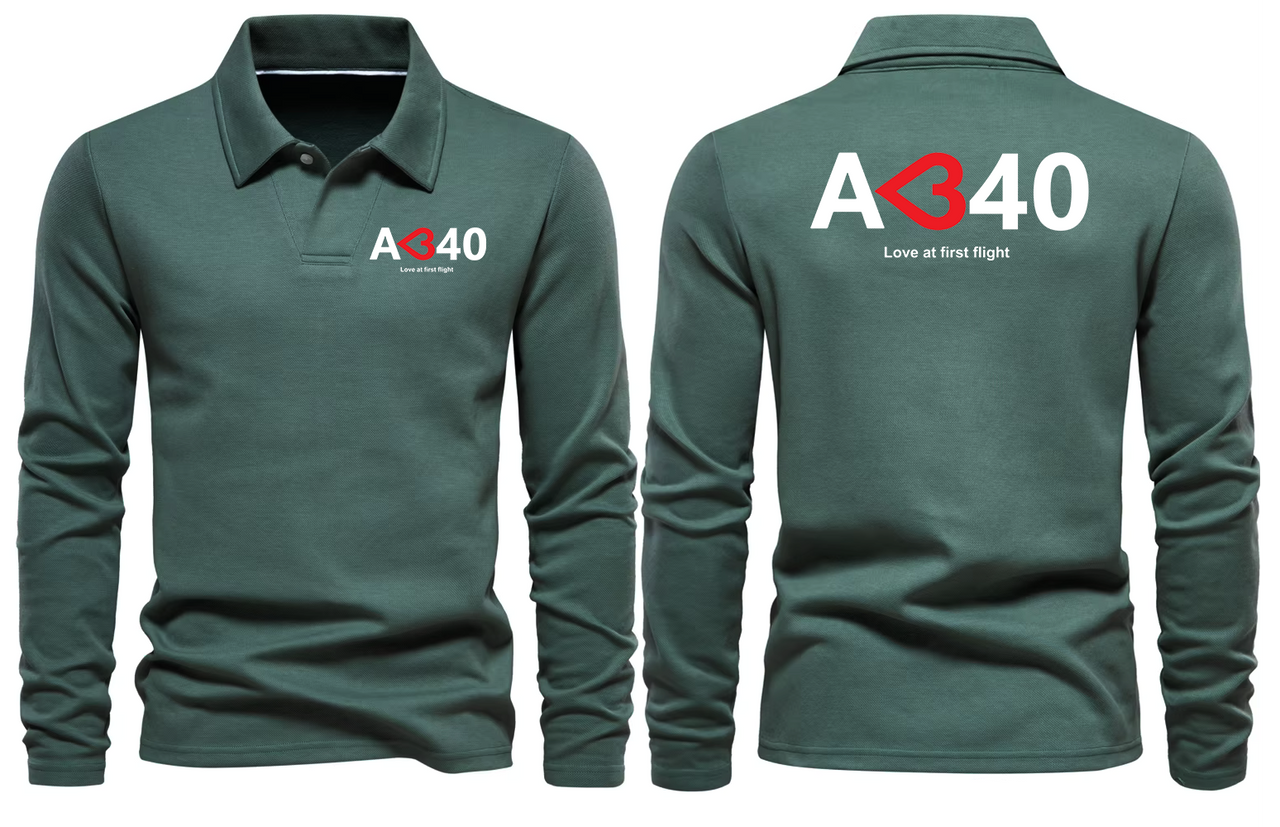AIRBUS A340 LONG SLEEVE  POLO
