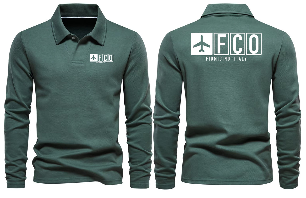 FCO AIRPORT LONG SLEEVE POLO