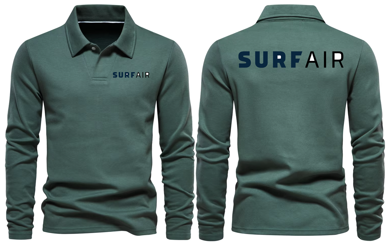 SURF AIRLINES LONG SLEEVE  POLO