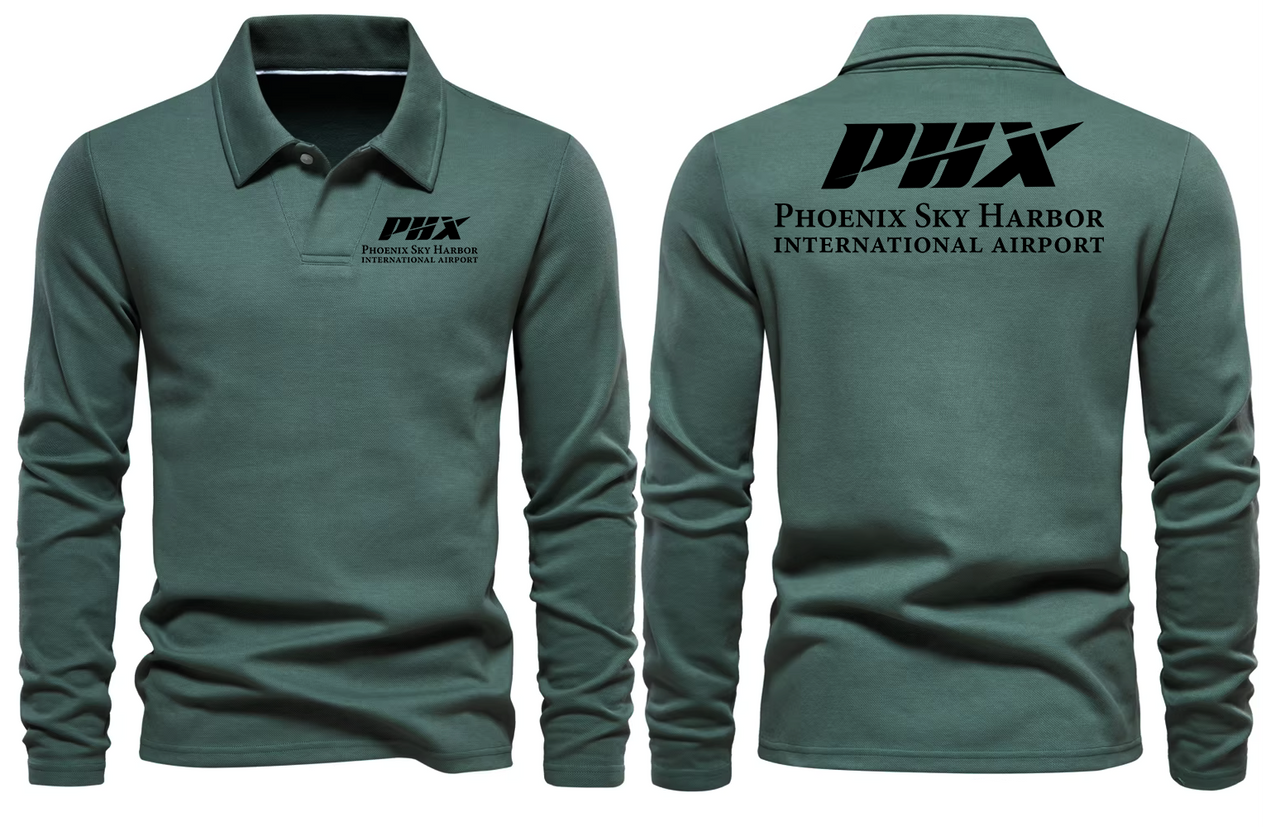 PHX AIRPORT LONG SLEEVE  POLO
