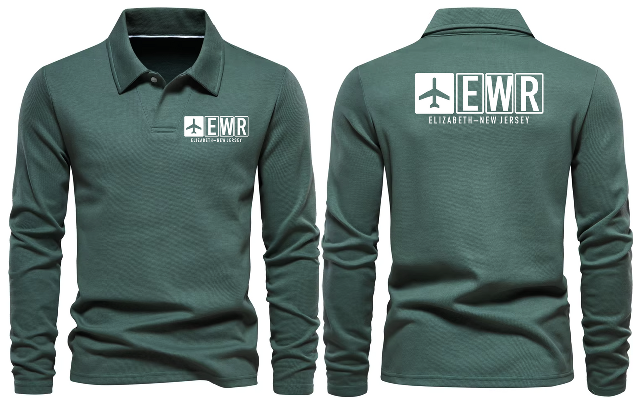 EWR AIRPORT LONG SLEEVE POLO
